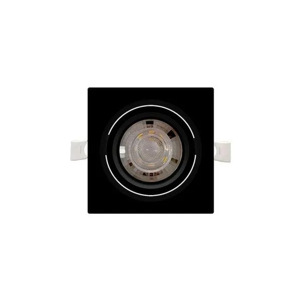 Spot De Embutir De Led Taschibra Alltop Par 20 Quadrado 7w Bivolt Preto Preto 3000k Luz Amarela 15090333