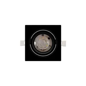 Spot De Embutir De Led Taschibra Alltop Par 20 Quadrado 7w Bivolt Preto Preto 3000k Luz Amarela 15090333