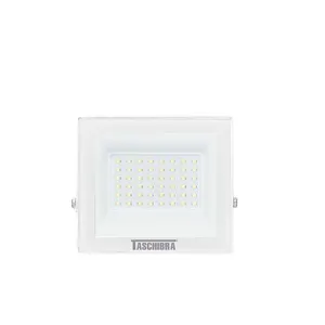 Refletor Tr Led 50w Slim Branco - Taschibra 3000k (amarela)