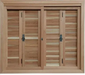 Janela de Madeira Angelim BH 115B Pantográfica 150x120x13cm Vidro Liso