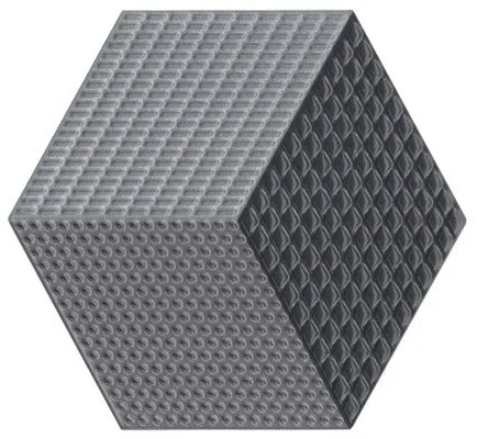 Revestimento Gabriela 17X20 Hexa HX20/CB02 Miscelania Cinza Escuro A 0,78