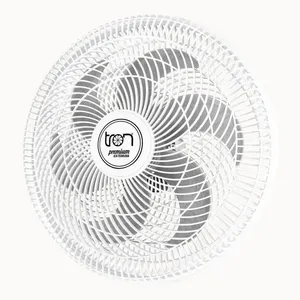 Ventilador Maggie Parede Branco Oscilante 220V Pás Prata
