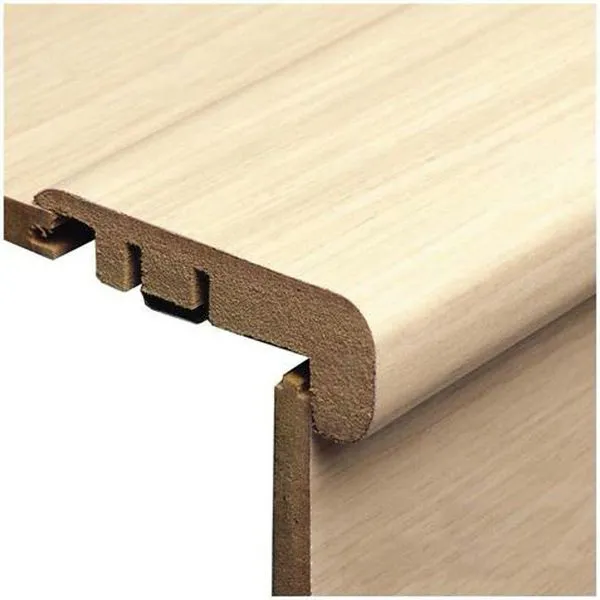 Perfil Frontal Escada Para Piso Laminado Durafloor Carvalho York 210x1,8x6,5cm