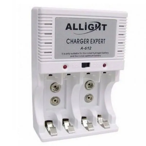 Carregador para Pilhas AA/AAA e Bateria 9V Recarregáveis Bivolt