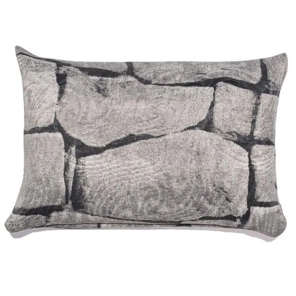 Peso De Porta Decorativo Almofada 1kg Estampa Muro De Pedras