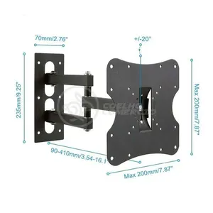 Suporte De Tv Articulado Para Painel E Parede Led Lcd Plasma Oled 3d De 14" à 42" Polegadas 302w
