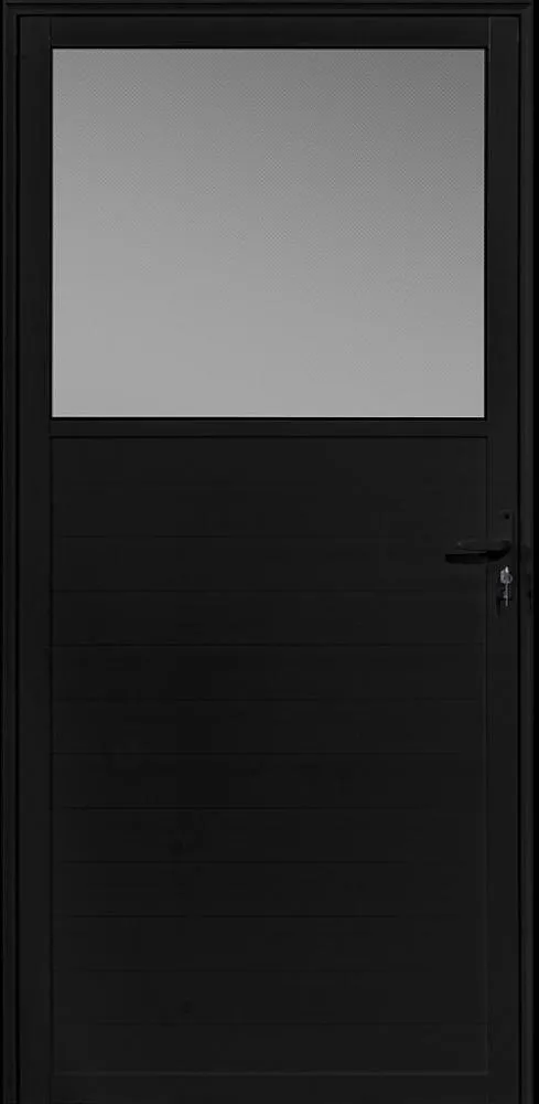 Porta de alumínio vidro fixo lambril maxx Preto "E" 210x60 Porta de alumínio vidro fixo lambril maxx Preto Esquerda 210x60