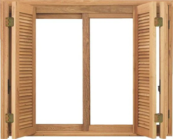 Janela de Madeira Angelim Pantográfica 120x120x13cm Vidro Liso 115B