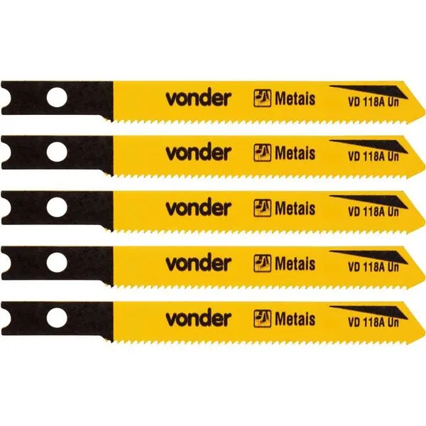 Lâmina de Serra Tico-Tico Encaixe tipo "M" com 5 peças VD 118A-M VONDER