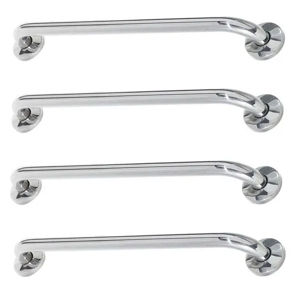 Alça De Apoio 60Cm Barra Kit 4 Unidades Inox