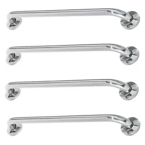 Alça De Apoio 60Cm Barra Kit 4 Unidades Inox