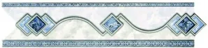Faixa Decorativa Retangular Cerâmica Gabriella 8,5x33cm GLD2196 Brilhante Vendido por Peça