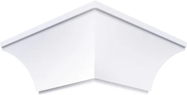Canto Forro PVC Externo Plasbil Nobre Branco Pacote com 4 Unidades