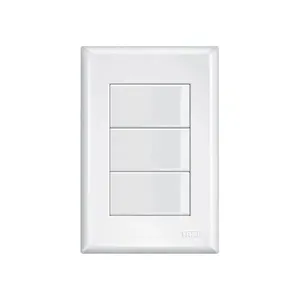 Interruptor Simples Triplo Fame Evidence Com Placa 4x2 Branca