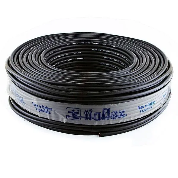 Cabo Coaxial Digital 75 Ohms Blindado Cristal - 50 Metros