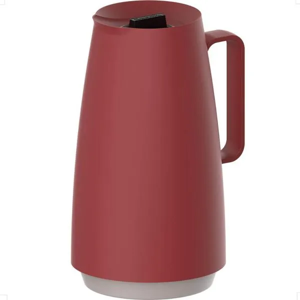 Bule Térmico Tramontina Exata 500ml Vermelho Ampola de Vidro Garrafa para Café Chá Água Cozinha