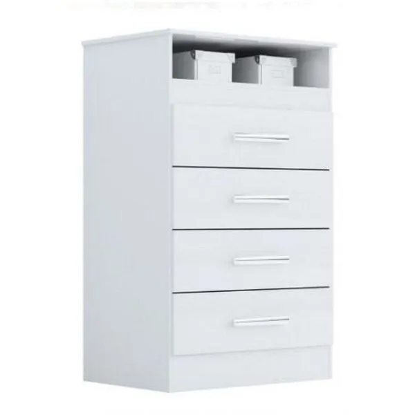Cômoda Jessica Em Mdf Com 4 Gavetas Acp Móveis Branco