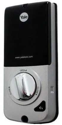 Fechadura Digital Yale Embutir YDF 30 Rolete Preto e Cromado