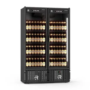 Visa Cooler Extra Frio 2 Portas Preto/Preto Porta De Vidro Aquecido VCEF2P 220V Refrimate