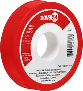 Fita veda rosca 18mmx25m ptfe teflon - Nove54