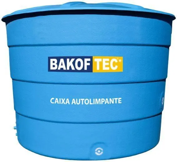 Caixa D'Água Fibra Bakof Auto Limpante com Tampa 1000L