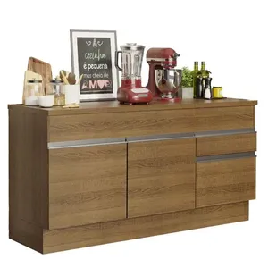 Balcão de Pia Madesa Glamy 150 cm 2 Portas e 2 Gavetas (Com Tampo) Rustic Cor:Rustic