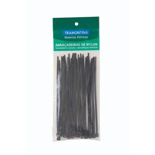 Abraçadeira De Nylon 140X3,4 Mm Tramontina Preta