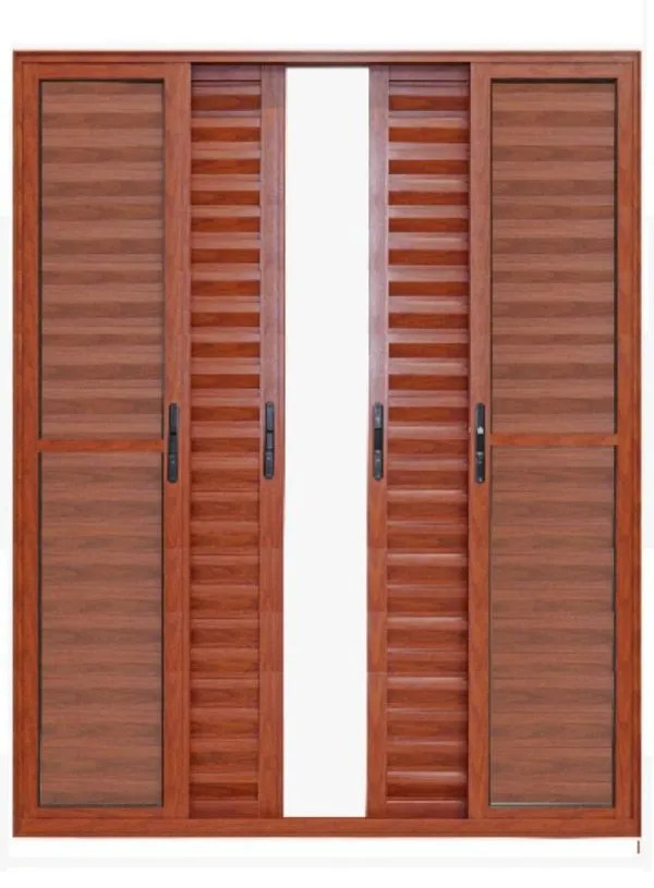 Porta Balcão Veneziana 06 Folhas madeirado Maxx - 210x120