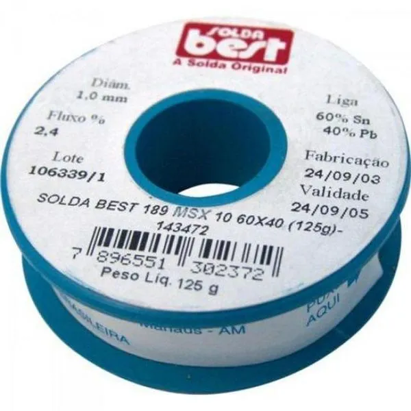 Rolo De Solda Estanho 125g 1mm - Best - Alta Qualidade