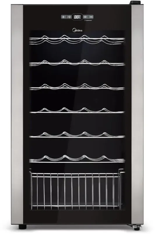 Adega Climatizada Midea Para 34 Garrafas WBB341 Preta 110V