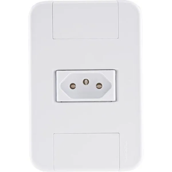 Conj 4x2 1 Tomada 2p+t 10 A 250 V Tramontina Tablet Branco
