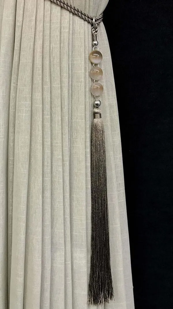 Prendedor Abraçadeira de Cortina QQ Fendi Resina Tripla Luba Acessórios Poliamida