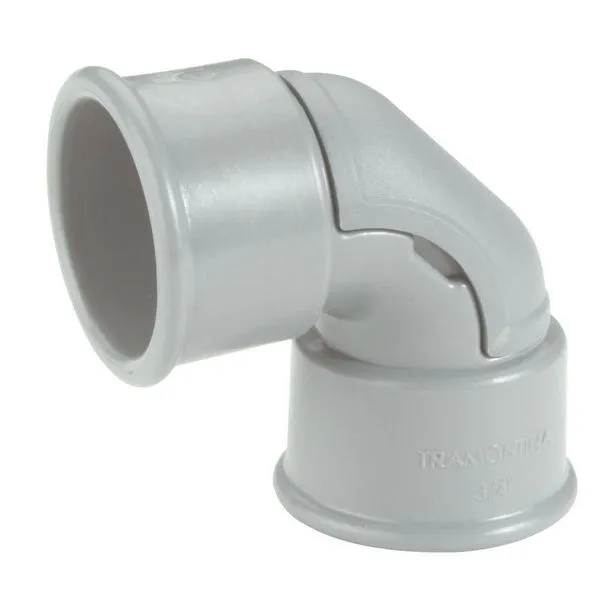 Cotovelo 90° Com Janela Para Inspeção 1/2" Tramontina Cinza Tramontina