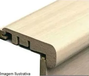 Perfil Frontal Escada Para Piso Laminado Durafloor Nogueira Caiena 210x6,5x1,8cm