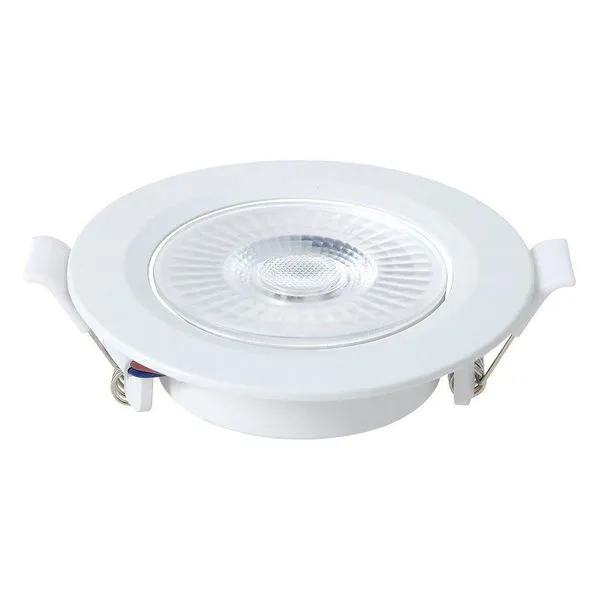 Kit Spot Led Embutido Redondo 3w 3000k Branco Blumenau 5 Unidades