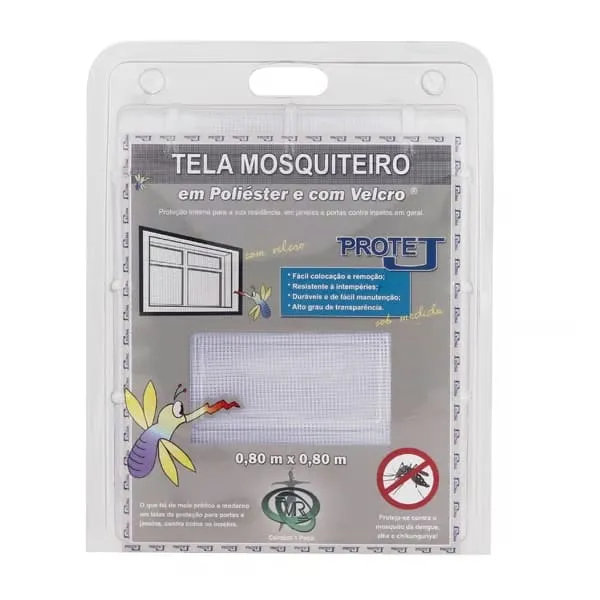 Kit Tela Mosquiteira com Velcro Victoria Reggia Kit Tela Mosquiteira com Velcro 0,80x0,80m Branca