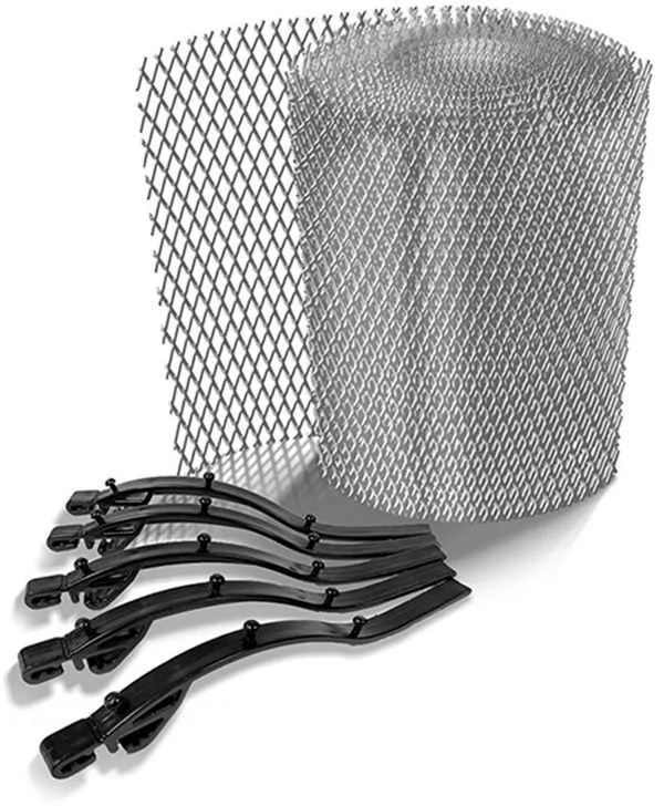 Tela Para Calha Proteção Calhaforte Anti Detritos com Gancho Fixação Alumínio 17x18x600cm