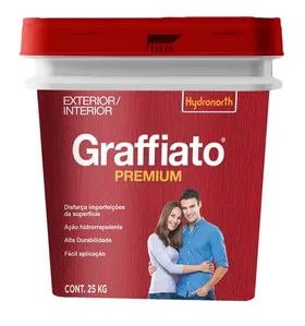 Textura Graffiato Premium Riscado Branco Neve 25Kg