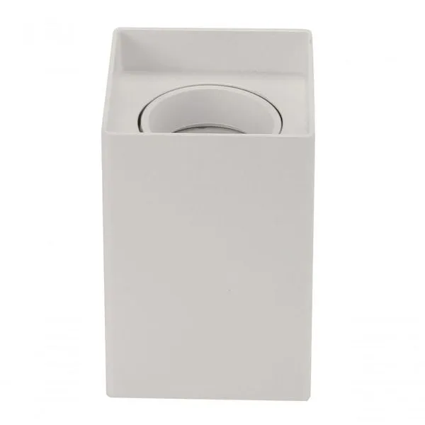 Spot Cubo Sobrepor Quadrado Kube Dicroica Gu10 Produto Branco