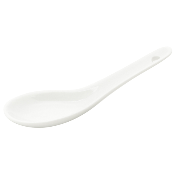 Jogo de Colheres para Finger Food Lyor, 6 Peças, Branco, Porcelana - 8309