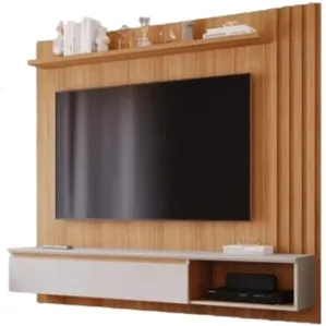 Painel Para TV até 60" Polegadas Panamá Plus Permobili Nature e Off White