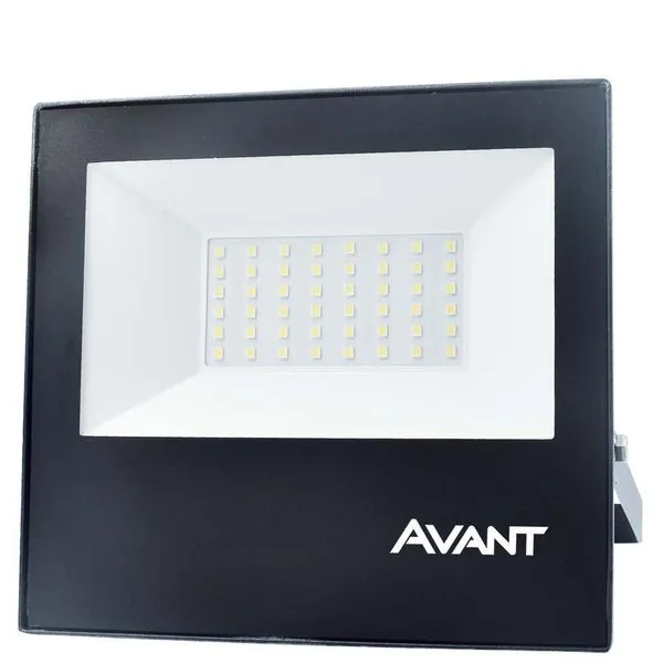 Refletor LED Slim 50W 4000K Alumínio e Vidro Avant 259500874 Preto Bivolt