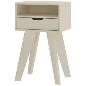 Mesa Lateral, MDF e MDP, VIP Freijo Off White