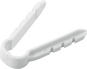Abraçadeira grampo 6 mm branca com 8 peças - VONDER