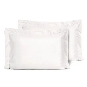 Kit Fronhas Slim Com 3 Abas Percal 200 Fios 50cm X 70cm 2 Peças - Branco