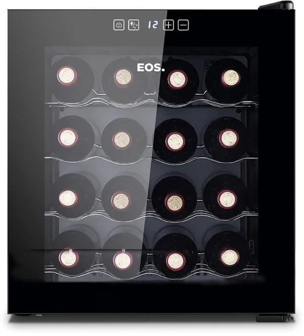 Adega Climatizada EOS Para 16 Garrafas Eletrônica Painel Touch FullGlass EAE16G Bivolt