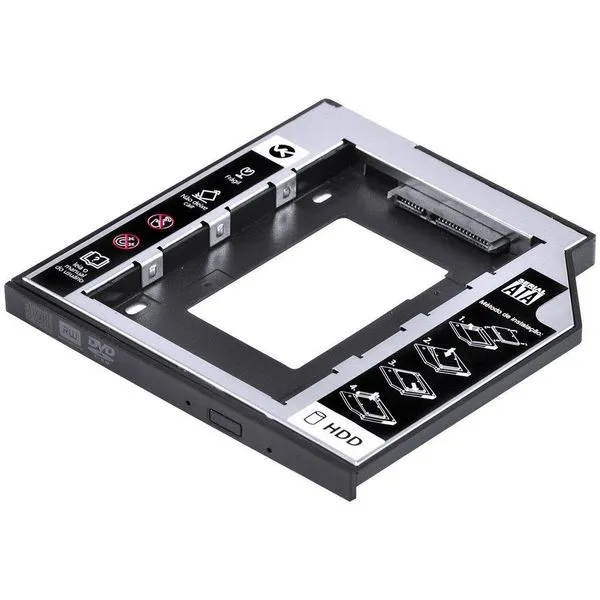 Adaptador Caddy Para Hd Ou Ssd Gaveta Dvd Notebook Sata