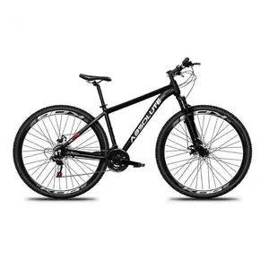 Bicicleta Aro 29 Absolute Nero 5 Alumínio 27v K7 Freio Disco Mecânico Garfo Suspensão - Preto Tam.23