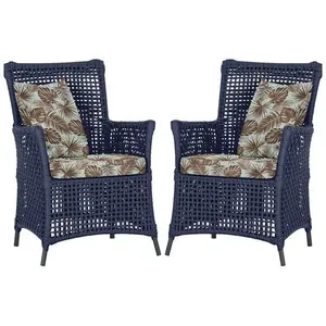 Poltronas Igapó Alumínio Pintura Preta Corda Náutica E6 Azul