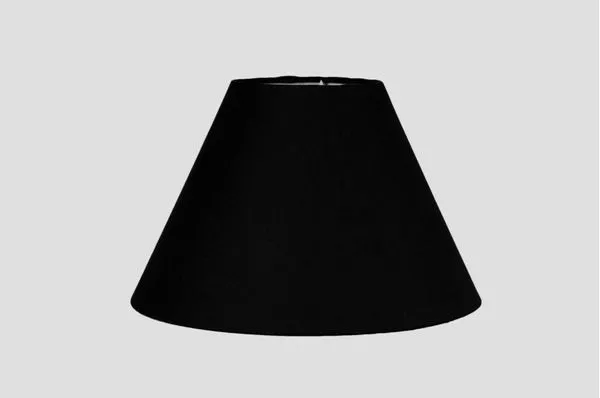 Cúpula Para Abajur Cônica 60W Acetato Tecido e Metal Primor 451-001 Preta